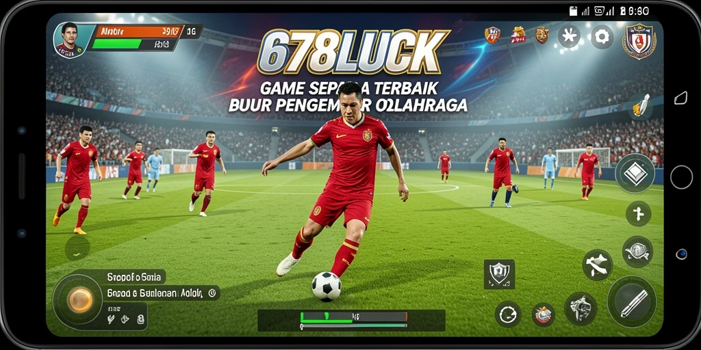 Screenshot utama 678LUCK menampilkan aksi pemain di lapangan.