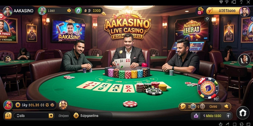 Tampilan gameplay AAKASINO di Live Casino yang menarik dan interaktif.