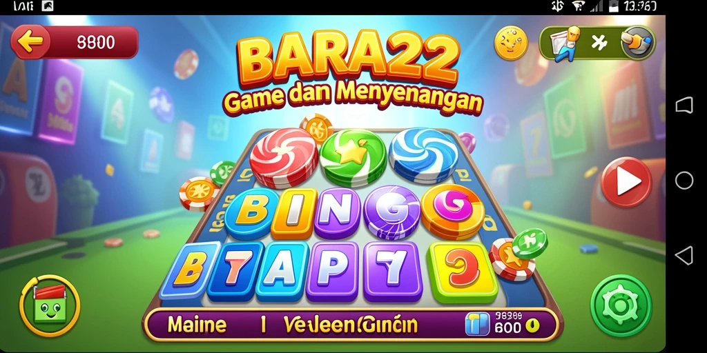 Screenshot utama BARA22 menampilkan gameplay menarik dengan tampilan Bingo.