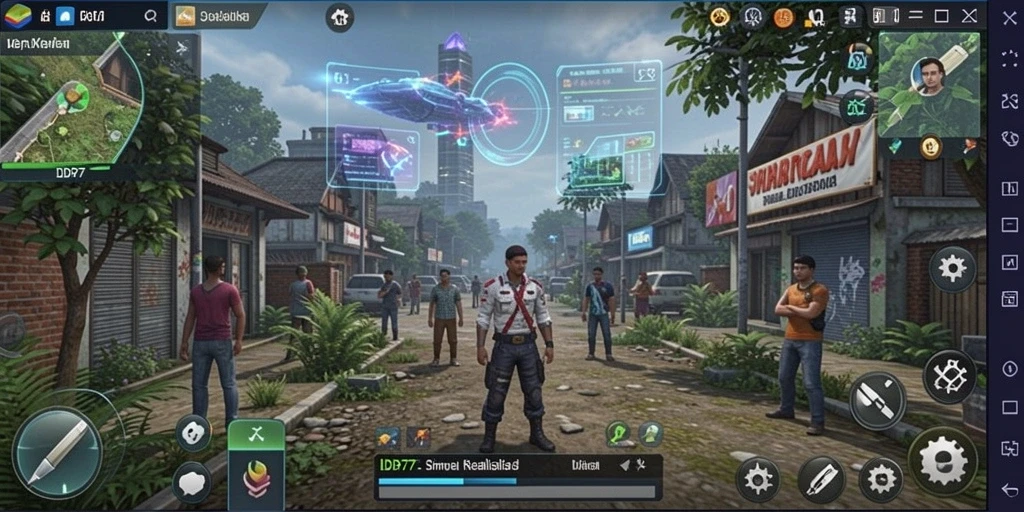 Tampilan gameplay IDR77 dengan interaksi karakter yang kaya dan lingkungan yang hidup.