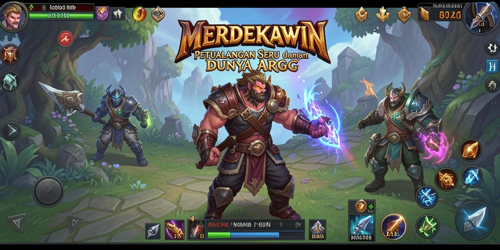 Tampilan aksi seru dalam game ARPG MERDEKAWIN