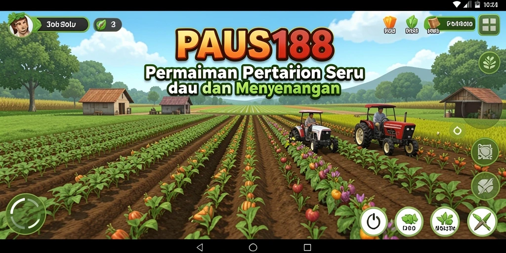 Tampilan menarik gameplay PAUS188 yang menggambarkan pertanian aktif.