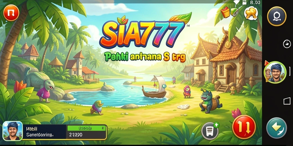Tampilan gameplay SIA777 yang ceria dan menghibur.